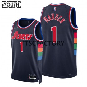 Dječji NBA Dres Philadelphia 76ers James Harden 1 Nike 2021-2022 City Editon Swingman